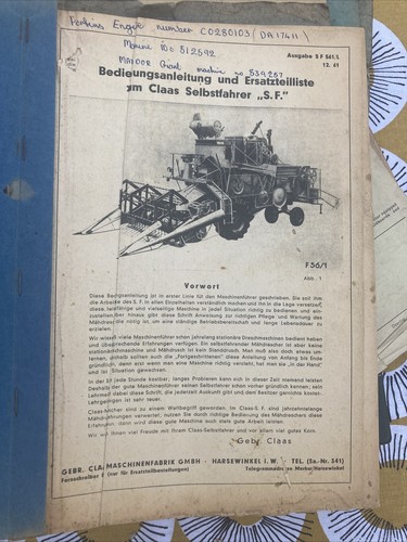 Vintage claas combine - claas,